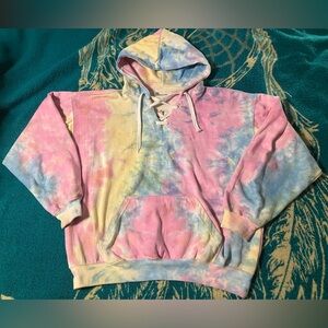 EARTHBOUND Women’s Lace Up Tie Dye Hoodie L